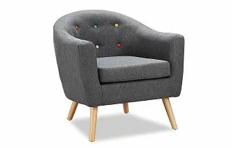 Кресло Florence, темно-серый/цветные пуговицы