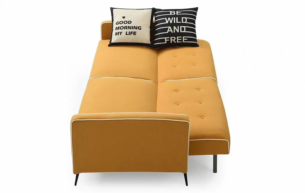 Диван-кровать Lancaster, желтый/белый кант - фото 9