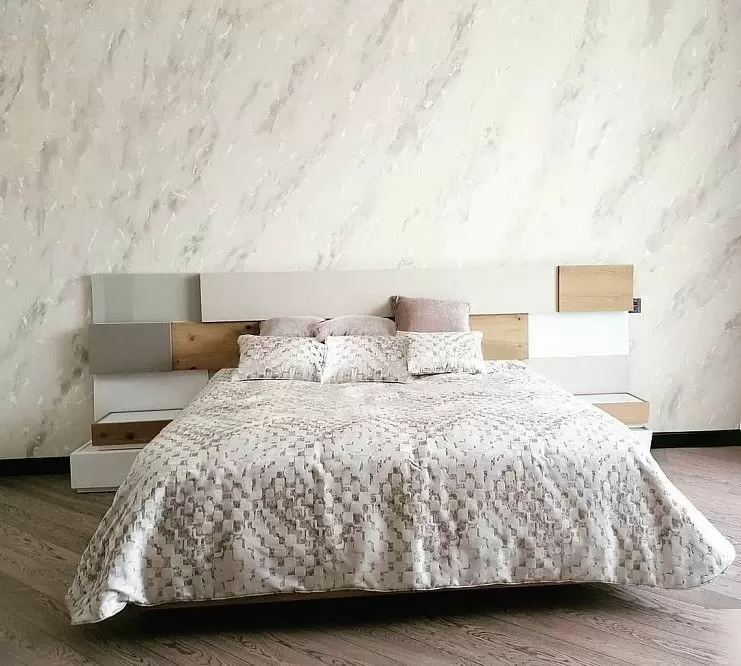 Комплект из кровати Print Inglete 180x200 и 2х тумб Top, дуб/белый - фото 26
