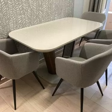 Стол раскладной Ester 140-180, бежевый/коричневый