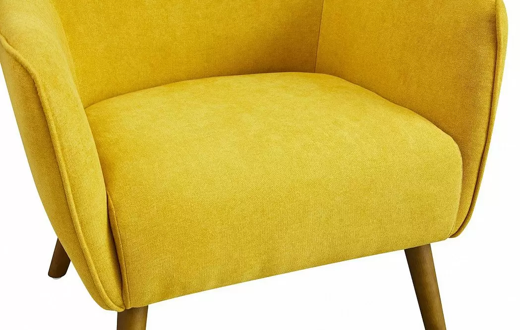 Кресло Camilla, желтый шафран/орех - фото 5
