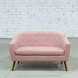 Диван Florence 2-х местный, коралловый/орех