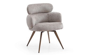 Стул Evy, серо-бежевый/бронза