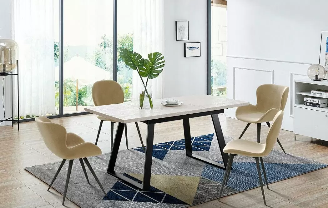 Стол раскладной Denver 110-150, светлый дуб/черный - фото 18