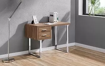 Стол письменный Poesy, орех/хром