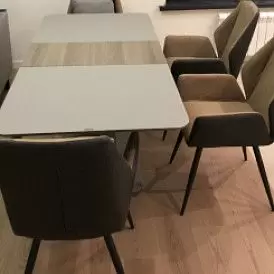 Стол раскладной Rosanna 140-180, серый