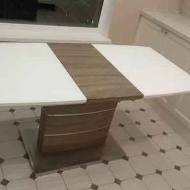 Стол раскладной Arioso Glass (120), белый/дуб IMG-20191219-WA0026