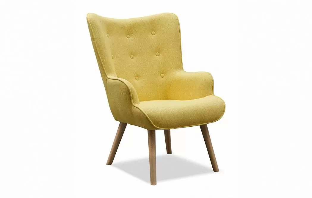 Кресло Hygge, желтый/натуральный
