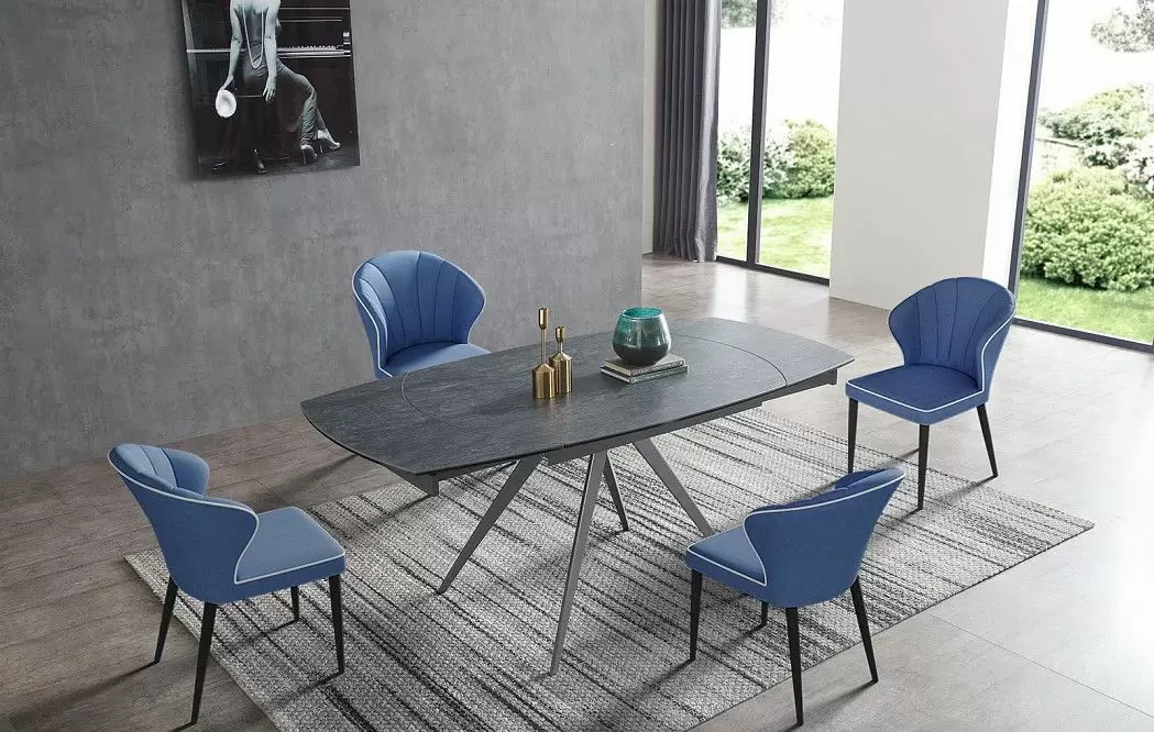 Стул Isolda, синий/черный - фото 14