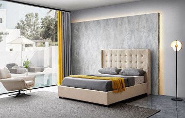 Кровать с подъемным механизмом Vivien 160x200, бежевый