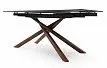 Стол раскладной Ravenna 140-180, черная керамика/орех