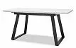 Стол раскладной Dakota 120-160, белый/черный