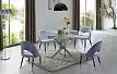 Стол Gloria + 4 серых стула Holly