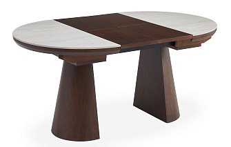 Стол раскладной Judy 100/130/160, керамика/орех