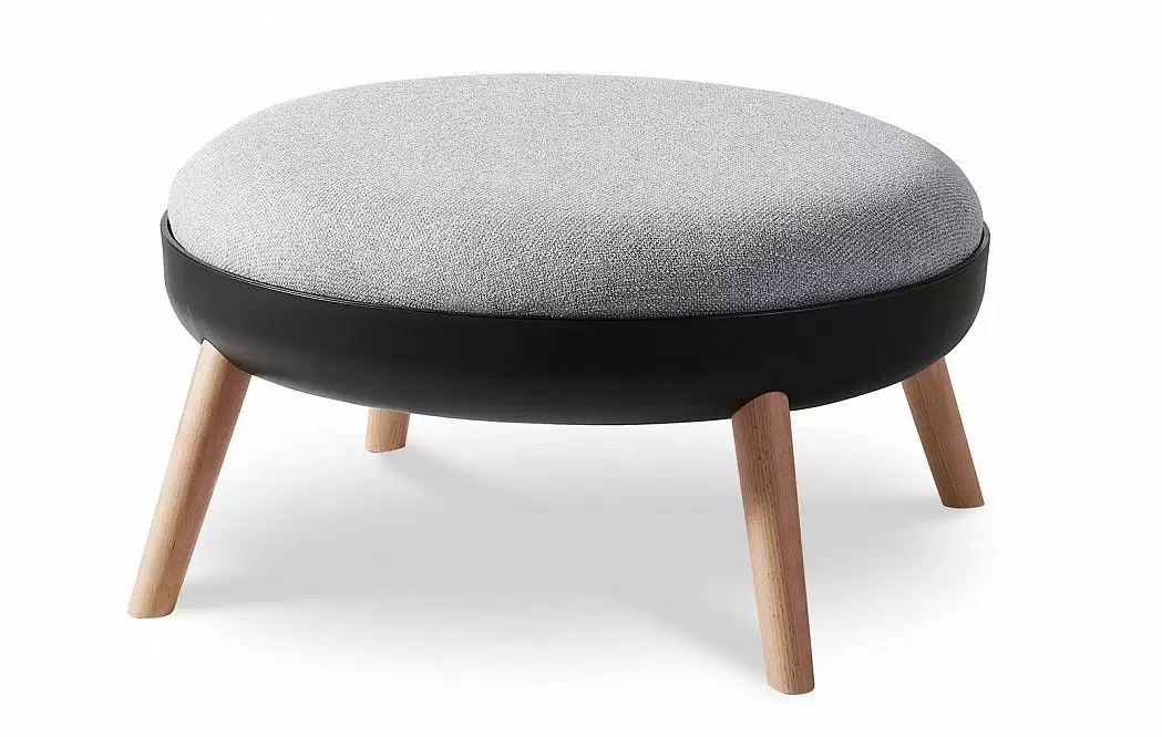 Кресло и пуф Cherry, серый - фото 13