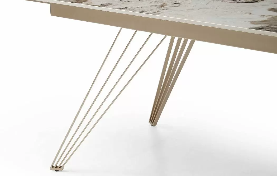 Стол раскладной Parma 180-280, светлая керамика/шампань - фото 15