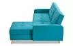 Диван-кровать Riviera угловой правый + оттоманка, бирюзовый цвет