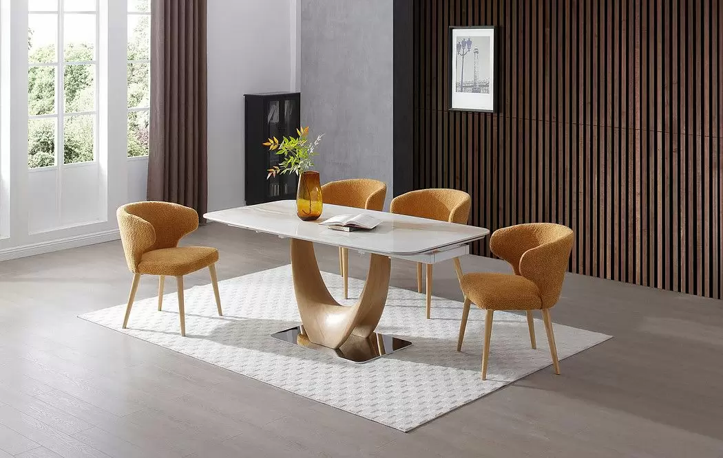 Стол Rimini Ceramic + 4 терракотовых стула Simona - фото 2