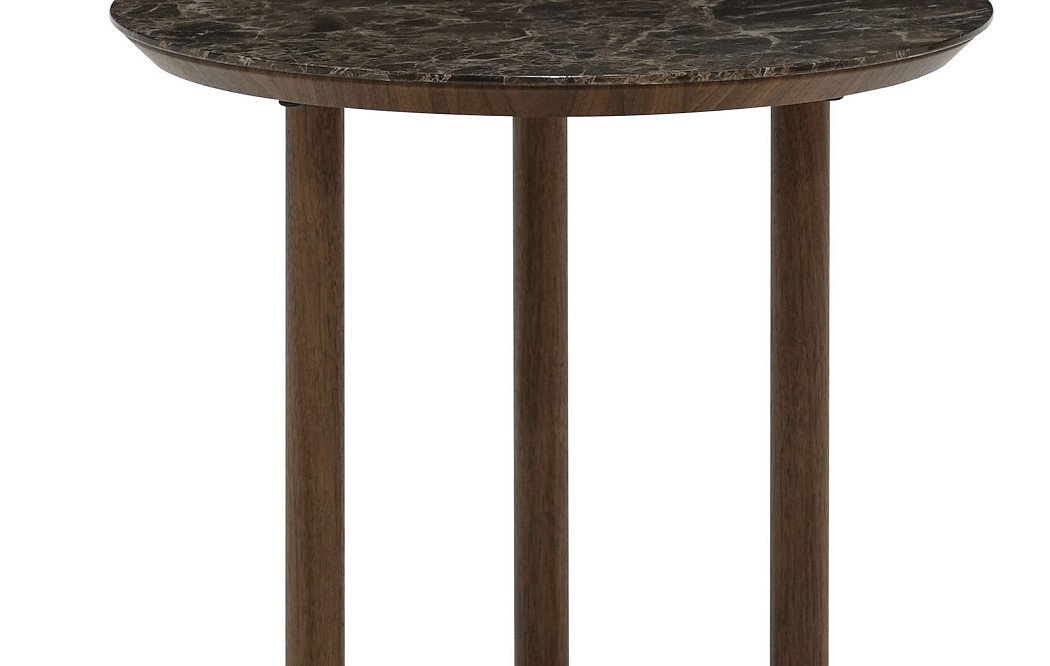 Стол журнальный Candy (45), мраморное стекло/орех - фото 4