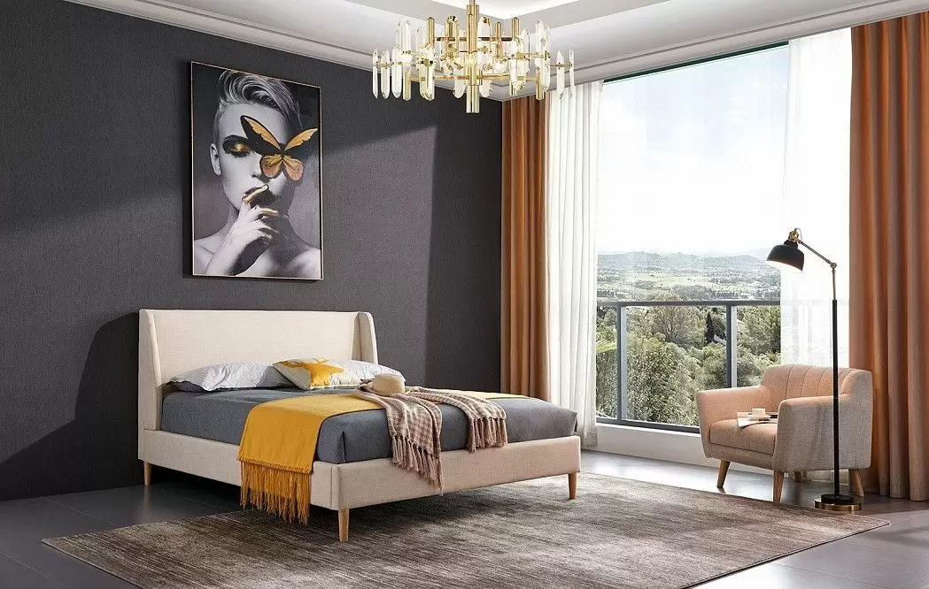 Кровать Carrera 160x200, бежевый