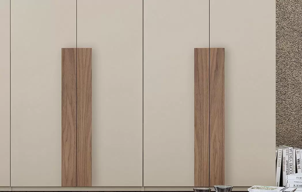 Шкаф DOBLE с 6 распашными дверями 291,5 H240, песочный/орех (YM508) - фото 2