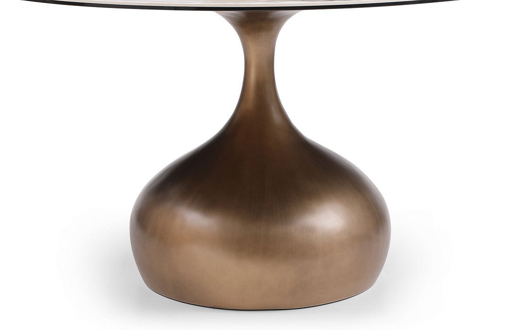 Стол Ariel 135, белая керамика/бронза - фото 5