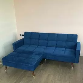 Диван-кровать Felicity, темно-синий/натуральный