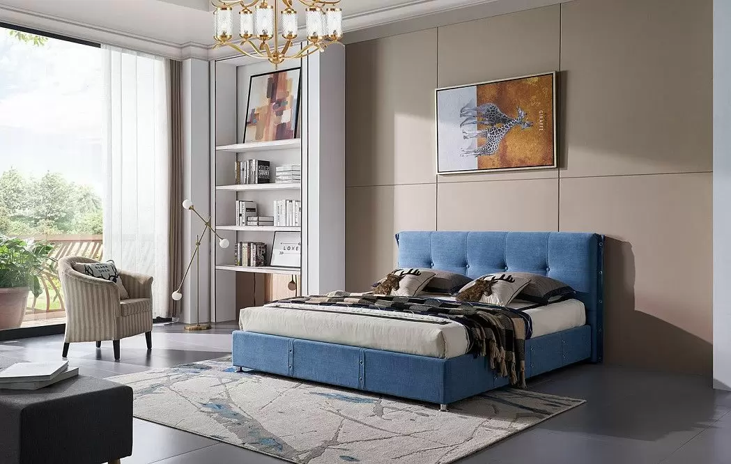 Комплект для спальни Norden, синий/орех - фото 13