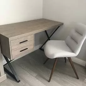 Стол письменный Hemingway, дымчатый дуб/черный