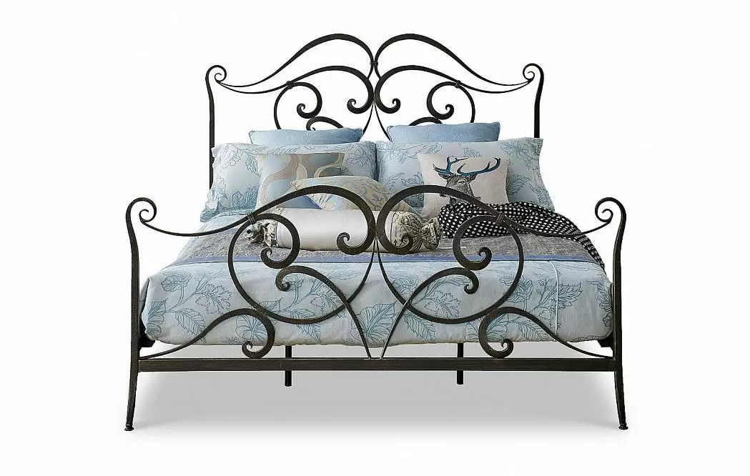 Кровать Francelina, черный с золотом - фото 4