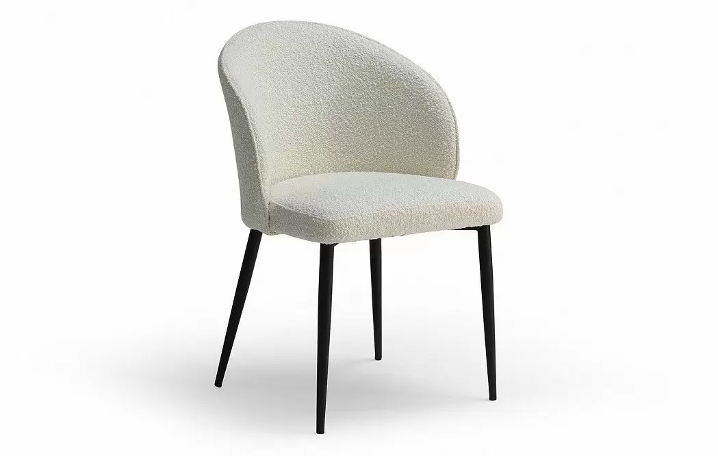 Стул Ornella, белый тедди/черный