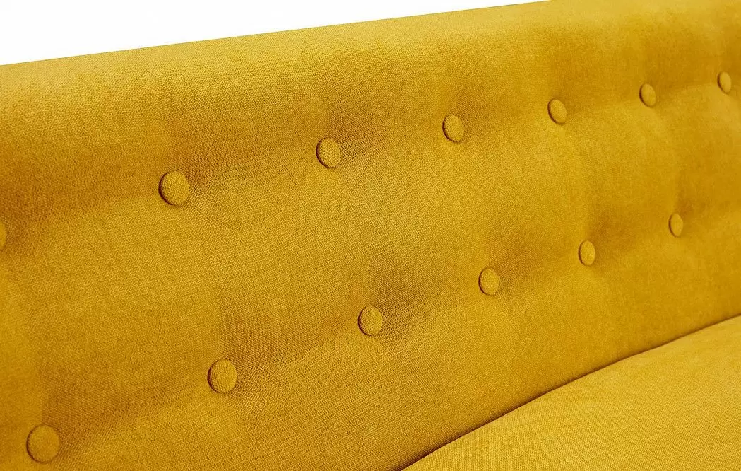 Диван Florence 3-х местный, желтый шафран/орех - фото 4