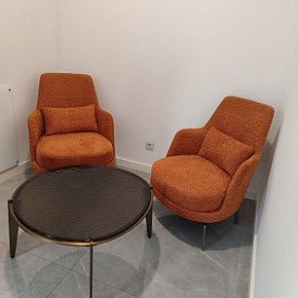 Стол журнальный Joy (117), коричневое стекло