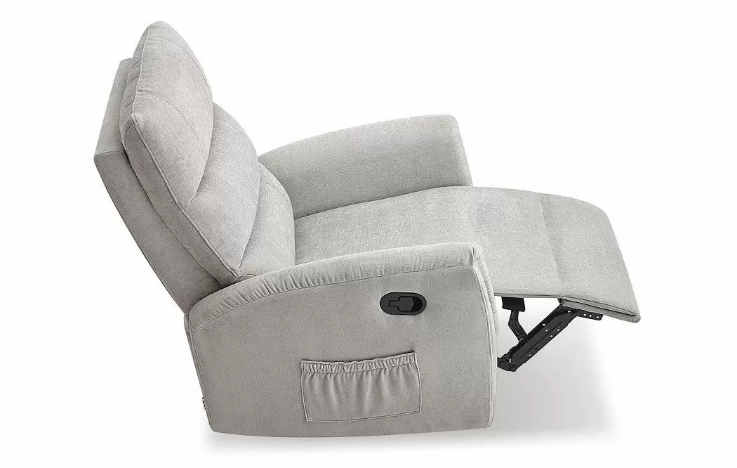 Кресло-реклайнер Siesta, серо-бежевый - фото 9