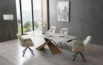 Стол Savoy Bronze + 4 стула Mabel