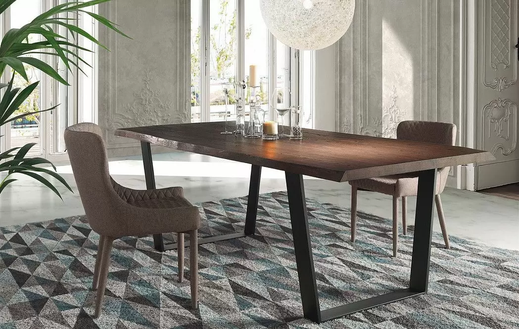 Стол DT-100 Nayra (160), коричневый гаванский/черный