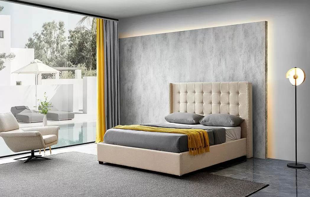 Кровать с подъемным механизмом Vivien 160x200, бежевый