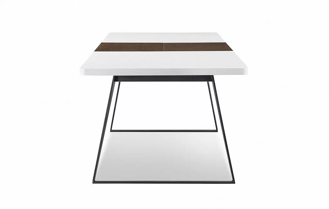 Стол раскладной Gent, белый матовый/орех - фото 5