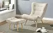 Кресло и оттоманка Dolce Vita, кремовый/натуральный