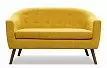 Комплект мягкой мебели Florence, желтый шафран/орех