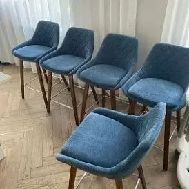 Стул полубарный Joan (65), светло-серый