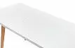 Стол раскладной Pamela 130-170, белый матовый/бук