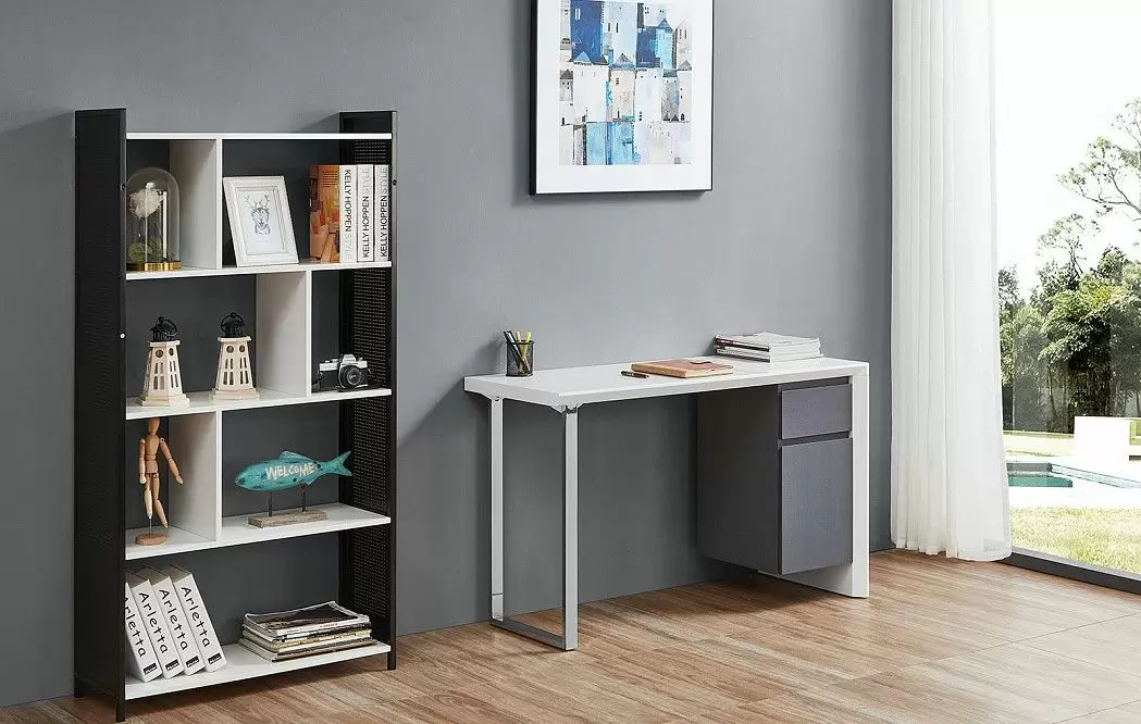 Стол письменный Kepler, белый/серый - фото 3