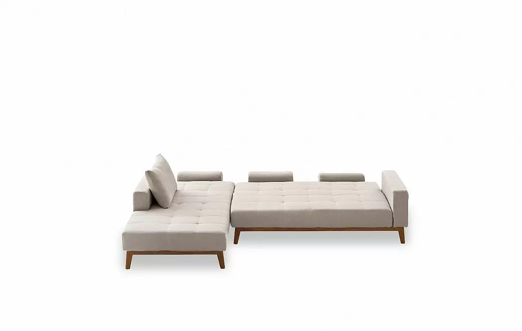 Диван-кровать Summer угловой (левый), бежевый - фото 15