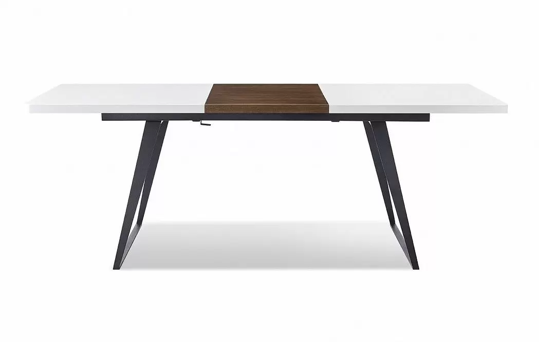 Стол раскладной Gent, белый матовый/орех - фото 4