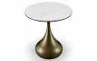 Стол журнальный Reggio (50), белый камень/бронза