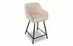 Стул полубарный Edwin, пудровый/черный