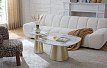Стол журнальный Antonia (90), шампань/керамика