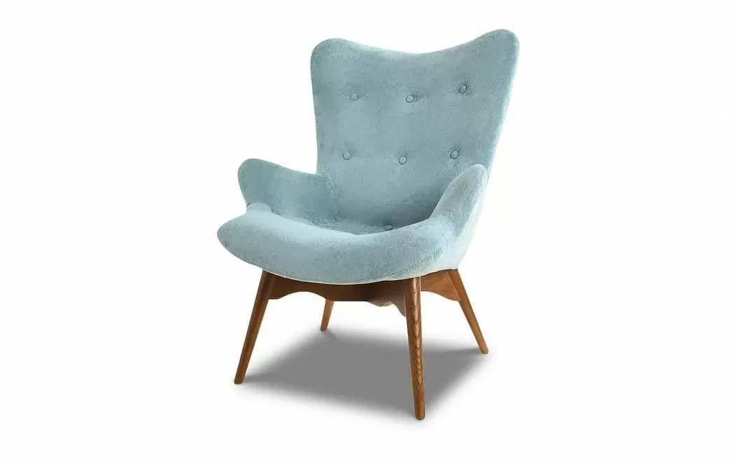 Кресло и оттоманка Contour, мятный голубой/коричневый - фото 5