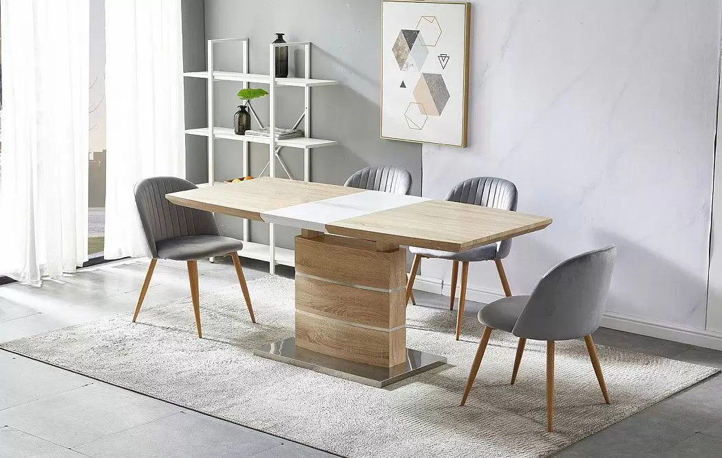 Стол раскладной Verona (120), светлый дуб/белый матовый - фото 4